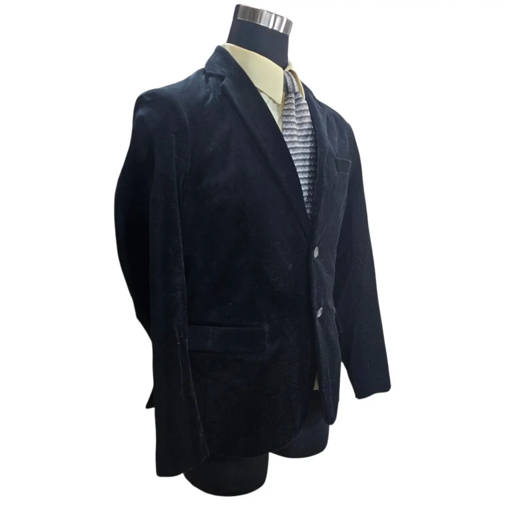 Goodfellow Kenwood Blazer Mens Medium Black Velvet Cotton Sport Coat Jacket M